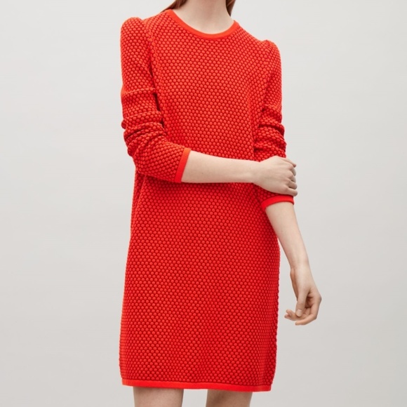 COS | Dresses | Cos Red Knit Sweater 